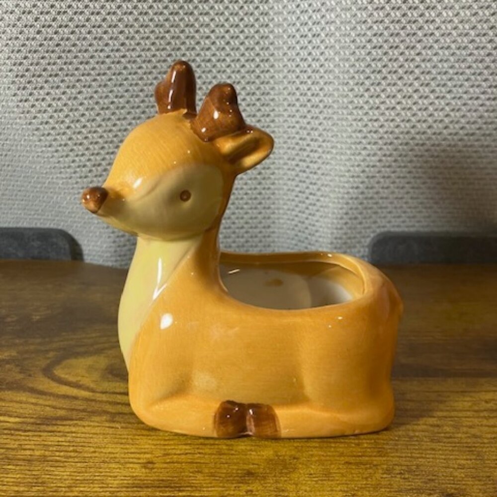 Vintage Ceramic Deer Planter/Pot by Dexter 5"‎
